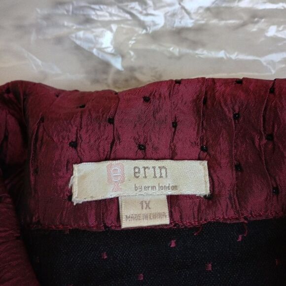 Erin by Erin London Burgundy Jacket Women's Size 1X - Picture 7 of 10
